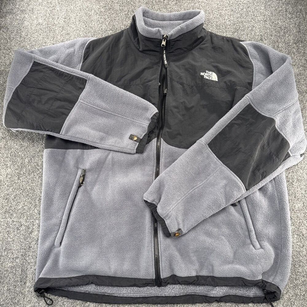The North Face Men’s XXL Gray Black Full Zip Fleece Jacket Style B8052